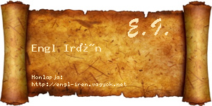 Engl Irén névjegykártya